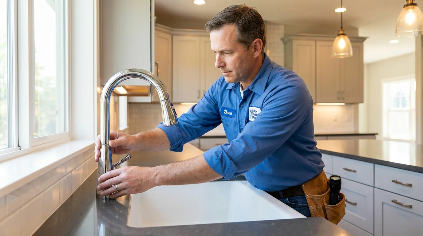 Kitchen faucet installation by Johns Plumbing LLC in Loup City